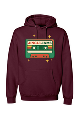 Maroon vintage Christmas hoodie with 