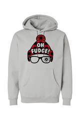 Gray Christmas hoodie with 