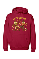 Red Christmas hoodie with 