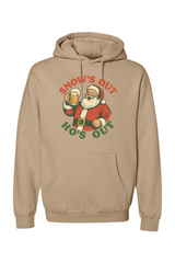 Dark beige Christmas hoodie with 