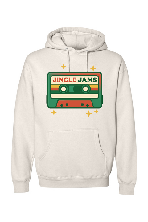 Beige vintage Christmas hoodie with 