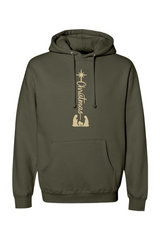 Olive green Christmas hoodie with 