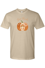 Dark sand beige Thanksgiving t-shirt with 