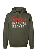 Olive green Christmas hoodie with 