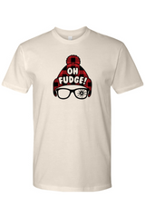 Beige cream Christmas t-shirt with 