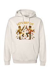 Cream Christmas hoodie with 