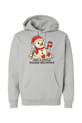 Gray Christmas hoodie with 