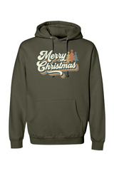 Olive green Christmas hoodie with 