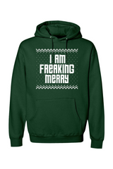 Dark green Christmas hoodie with 