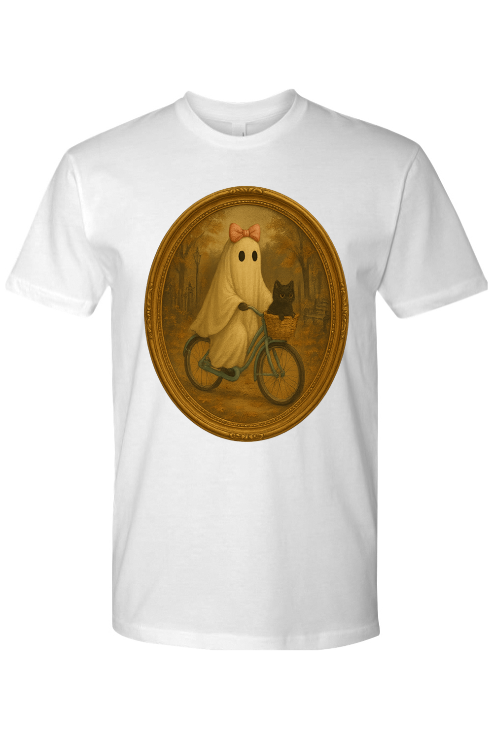Girlie Ghost Fall Bike Ride T-Shirt