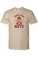 Dark beige funny Christmas t-shirt with 