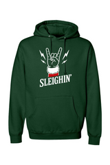 Dark green Christmas hoodie with 