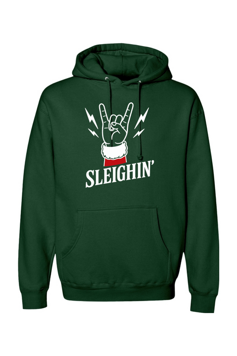 Dark green Christmas hoodie with 