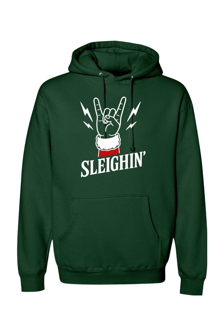Dark green Christmas hoodie with 