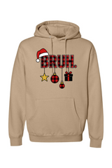 Dark beige Christmas hoodie with 