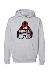 Heather gray Christmas hoodie with 