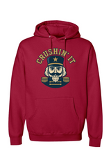 Red Christmas hoodie with 