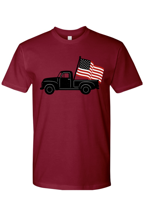 Vintage Truck US Flag T-Shirt