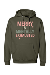 Olive green Christmas hoodie with 
