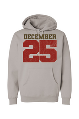 Gray Christmas hoodie with 