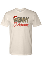 Beige cream Christmas t-shirt with 