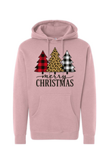 Pink Christmas hoodie with 