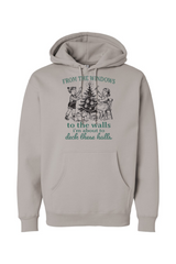 Gray Christmas hoodie with 