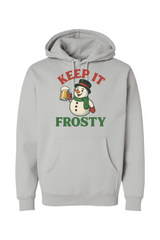 Gray Christmas hoodie with 