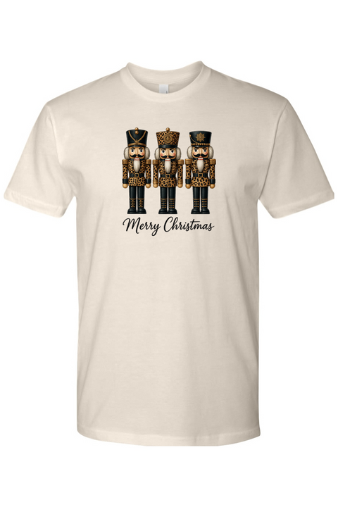 Beige cream Christmas t-shirt with 