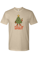 Dark beige vintage Christmas t-shirt with 