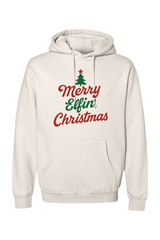 Cream Christmas hoodie with 