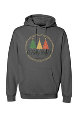 Dark gray Christmas hoodie with 