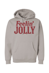 Gray Christmas hoodie with 