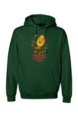 Dark green vintage Christmas hoodie with 
