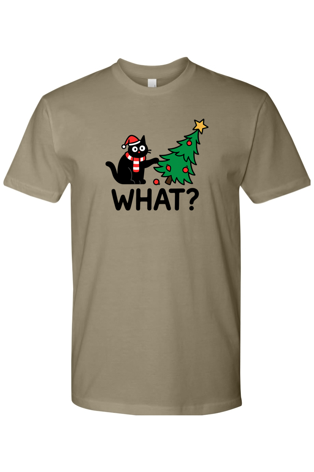 Naughty Cat Christmas Tree T-Shirt