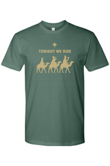 Pine green religious Christmas t-shirt with 