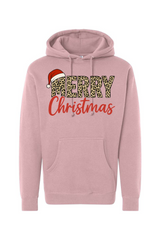 Pink Christmas hoodie with 
