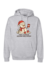 Heather gray Christmas hoodie with 