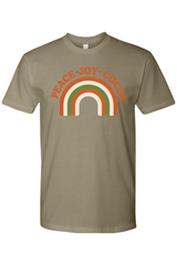 Olive green vintage Christmas t-shirt with 