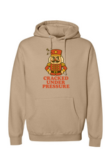 Dark beige vintage Christmas hoodie with 