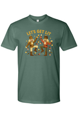 Pine green Christmas shirt with 
