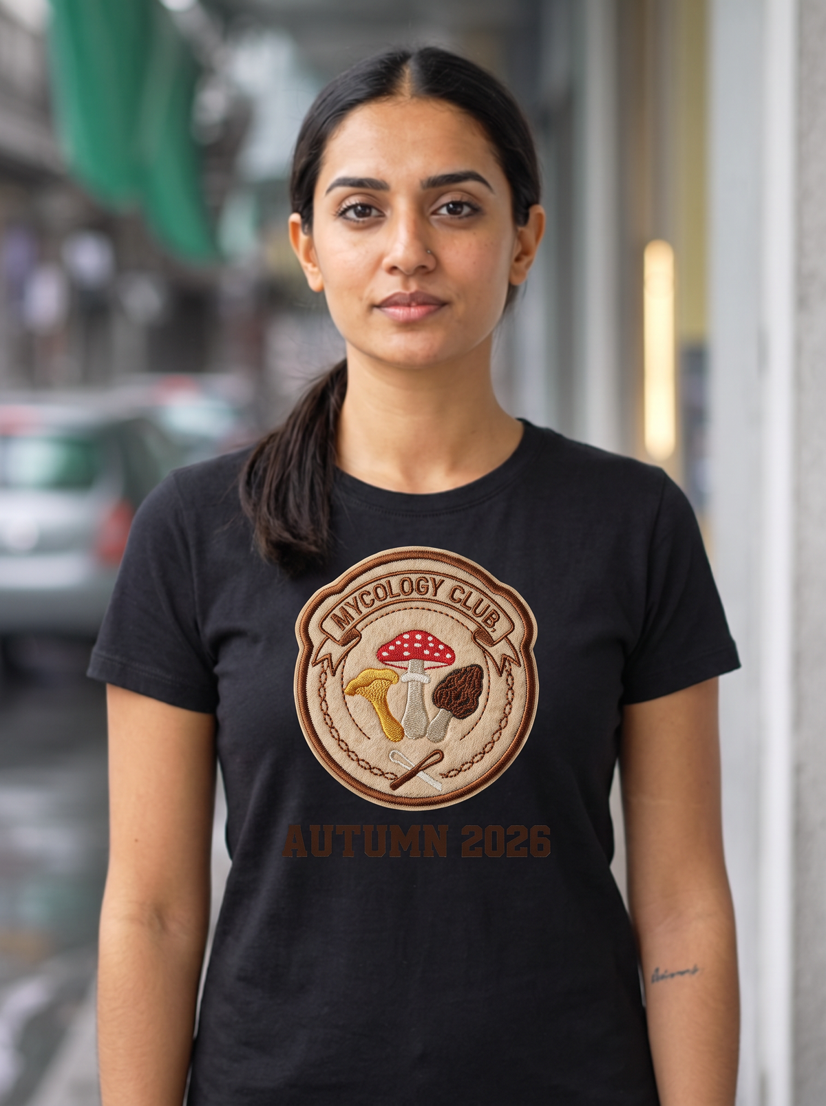 Mycology Club Autumn 2026 T-Shirt - Black (lifestyle)