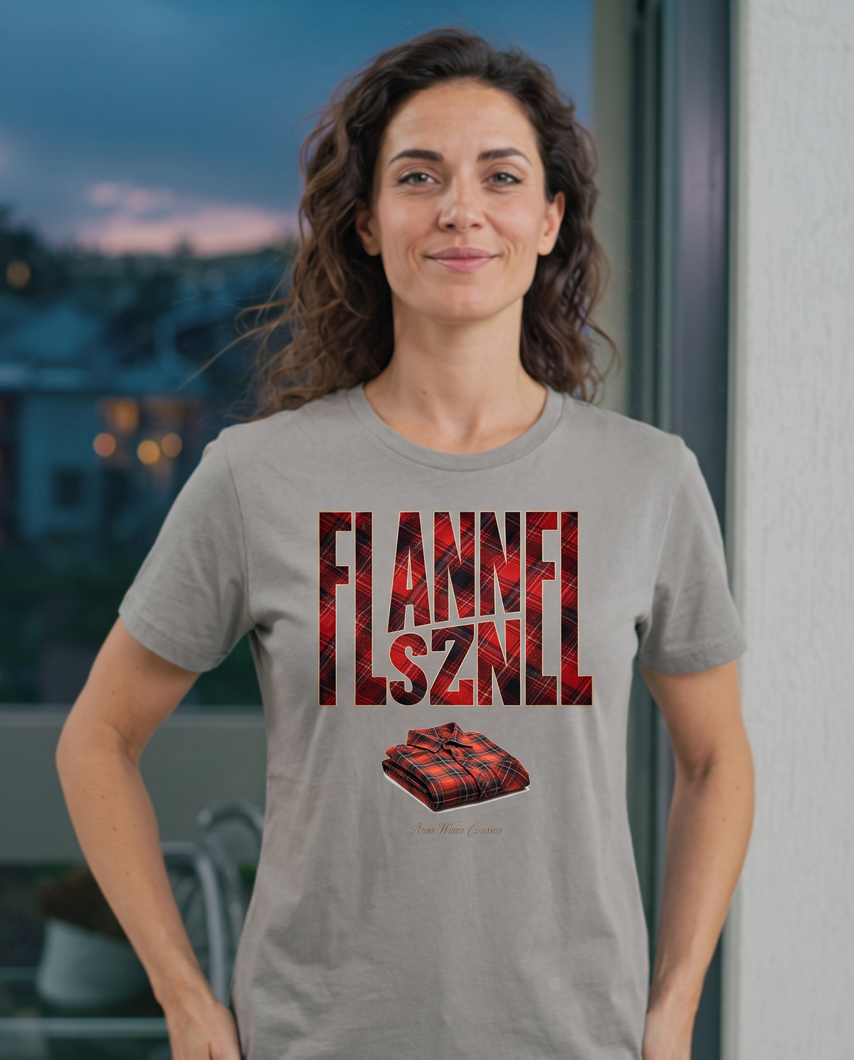 Flannel Szn T-Shirt - Granite (lifestyle)