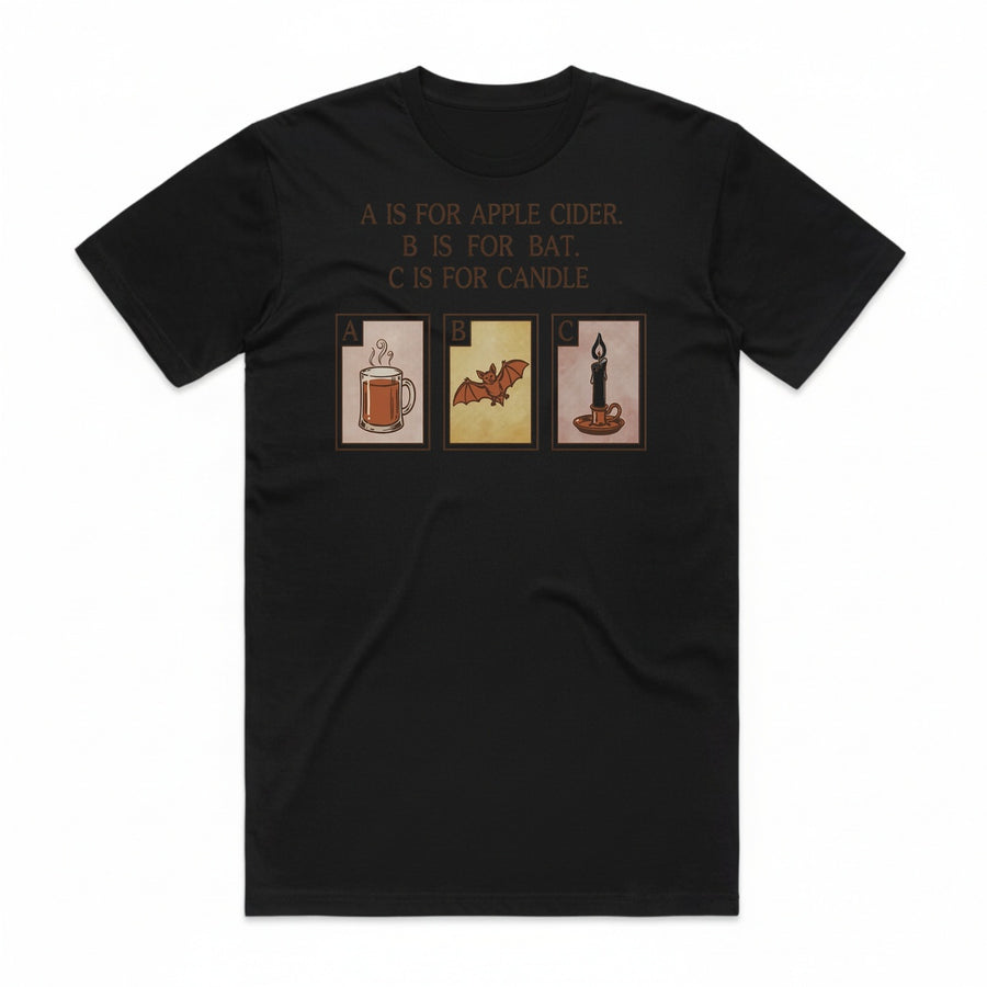 ABC Halloween T-Shirt - Black Cat