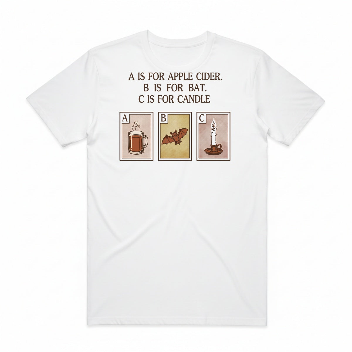 ABC Halloween T-Shirt - Casper White