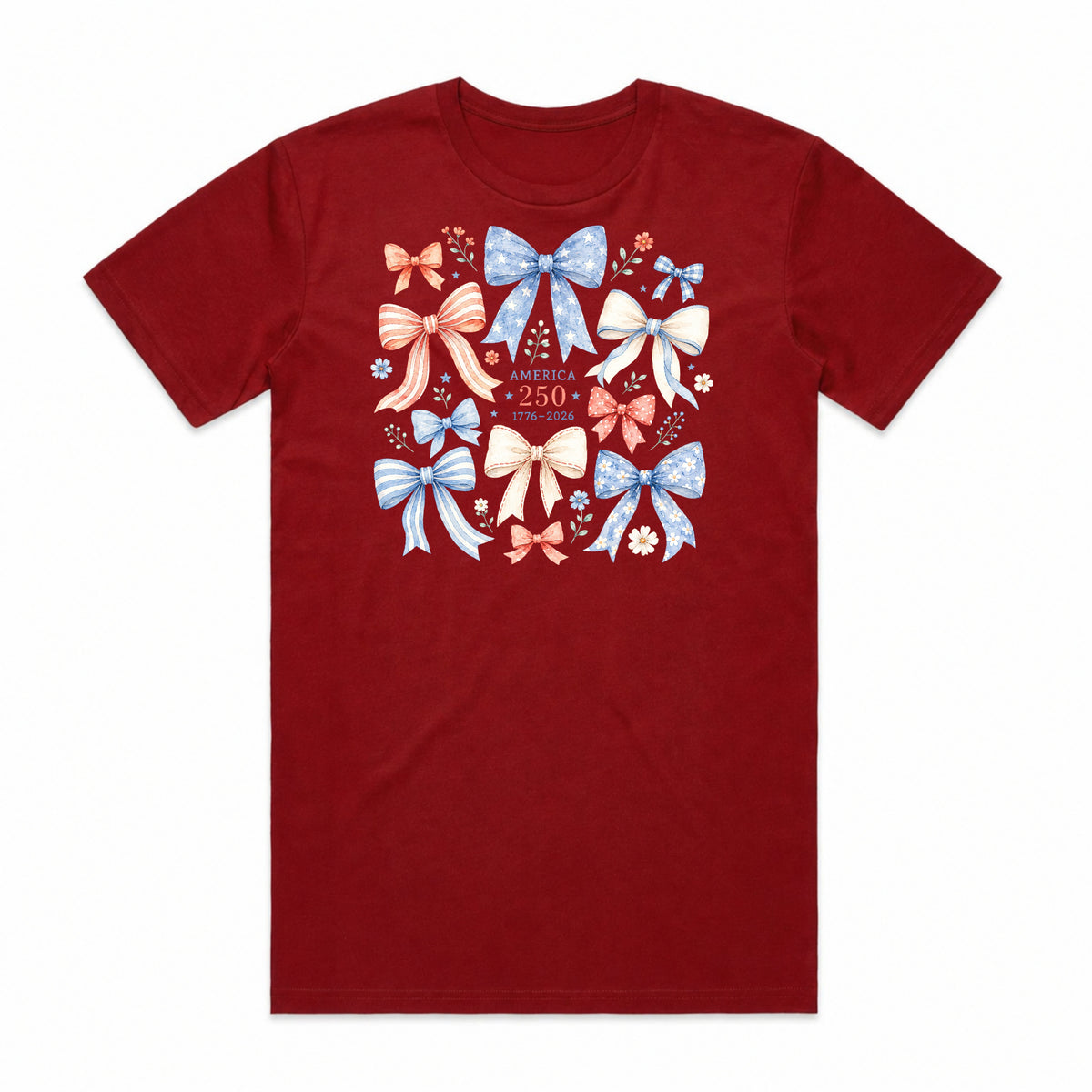 America 250 Floral Bow T-Shirt