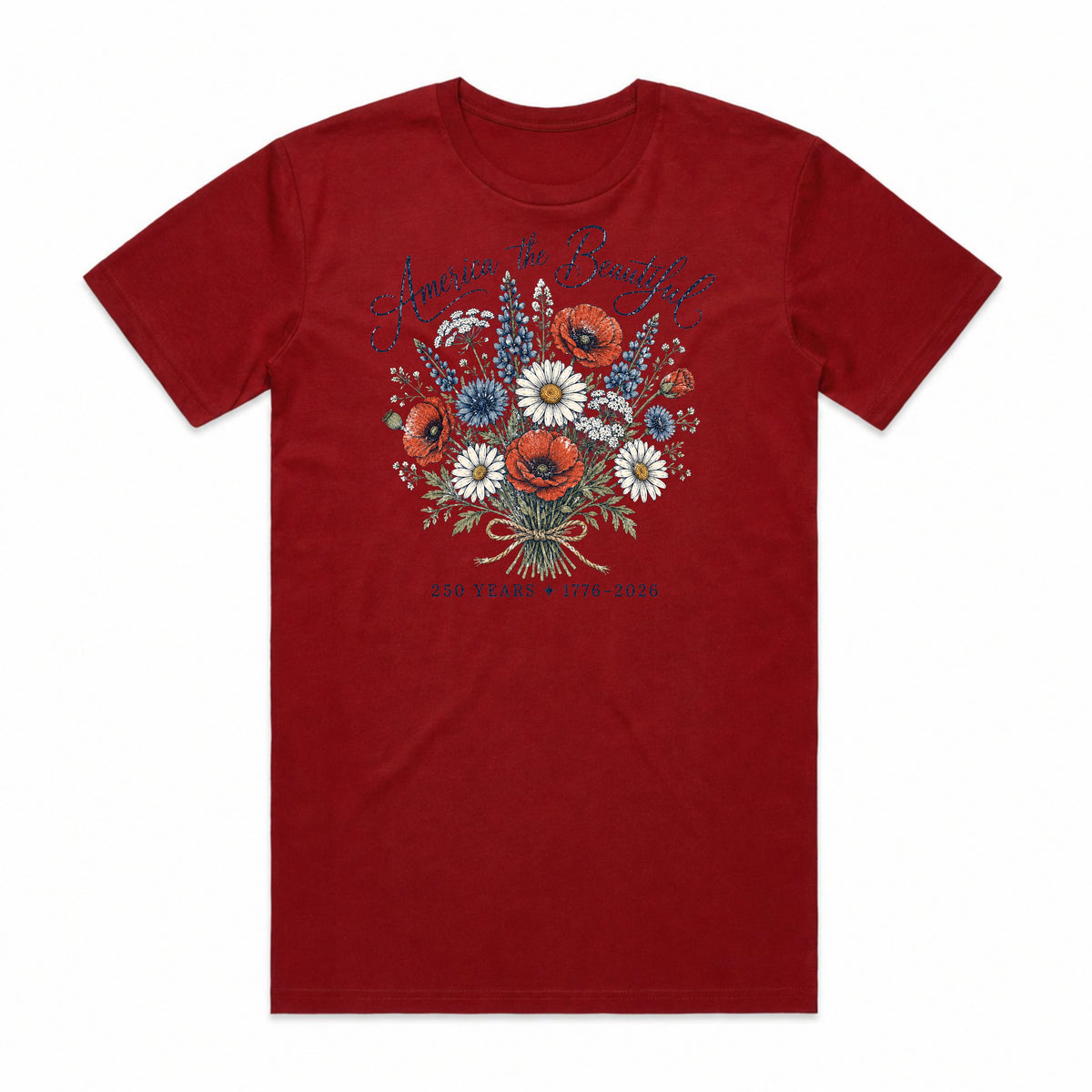 America the Beautiful Flower T-Shirt