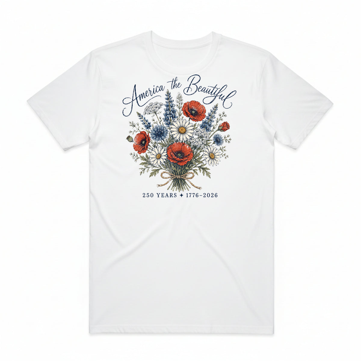 America the Beautiful Flower T-Shirt