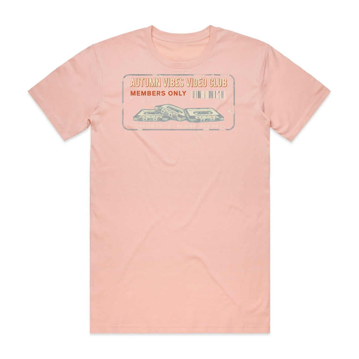Autumn Vibes Video Club T-Shirt - Boo-tiful Blush