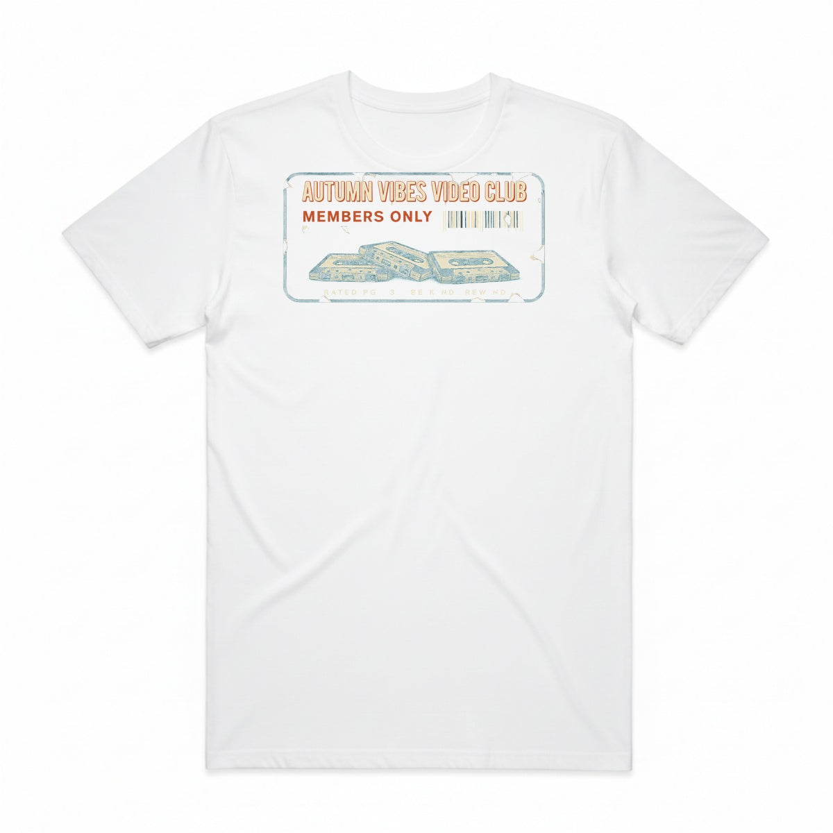 Autumn Vibes Video Club T-Shirt - Casper White